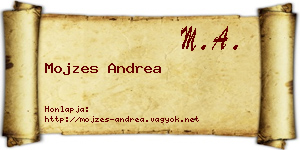 Mojzes Andrea névjegykártya